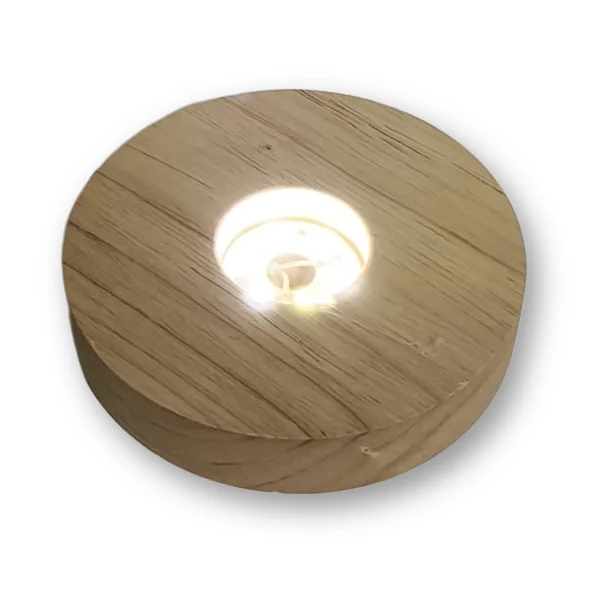 Base de Luz LED de Madera