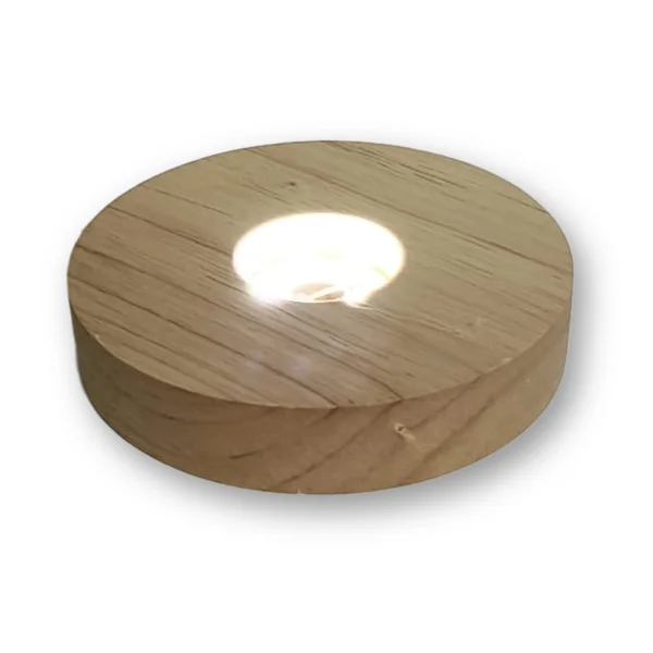 Base de Luz LED de Madera