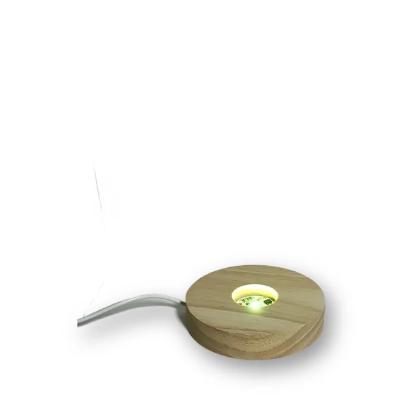 Base de Luz LED de Madera