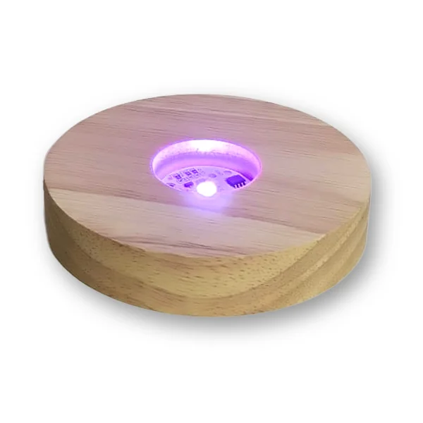 Base de Luz LED de Madera