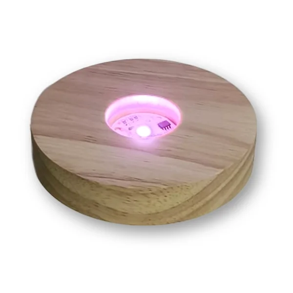 Base de Luz LED de Madera