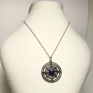 Colgante Rosa de los Vientos de Lapislázuli
