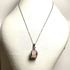 Colgante Bola de Cuarzo Rosa