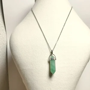 Colgante Punta de Cuarzo Verde