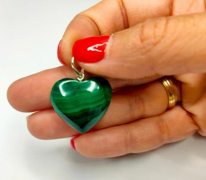 Colgante Malaquita Corazón